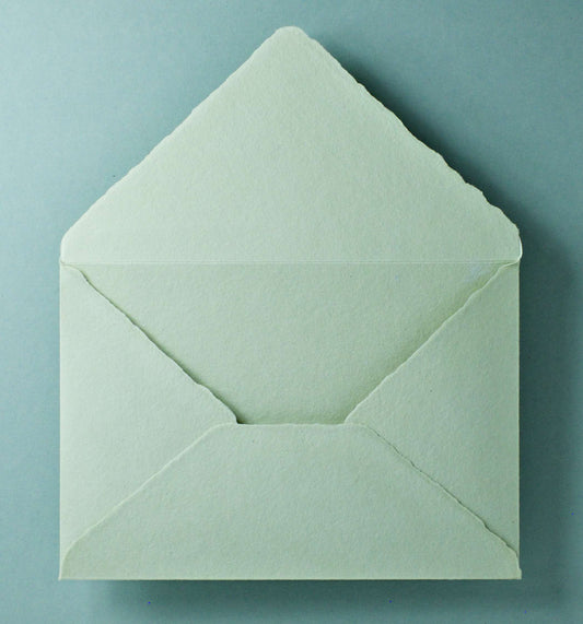 Büttenpapier-Umschlag C5 - Dreieckslasche  - matcha