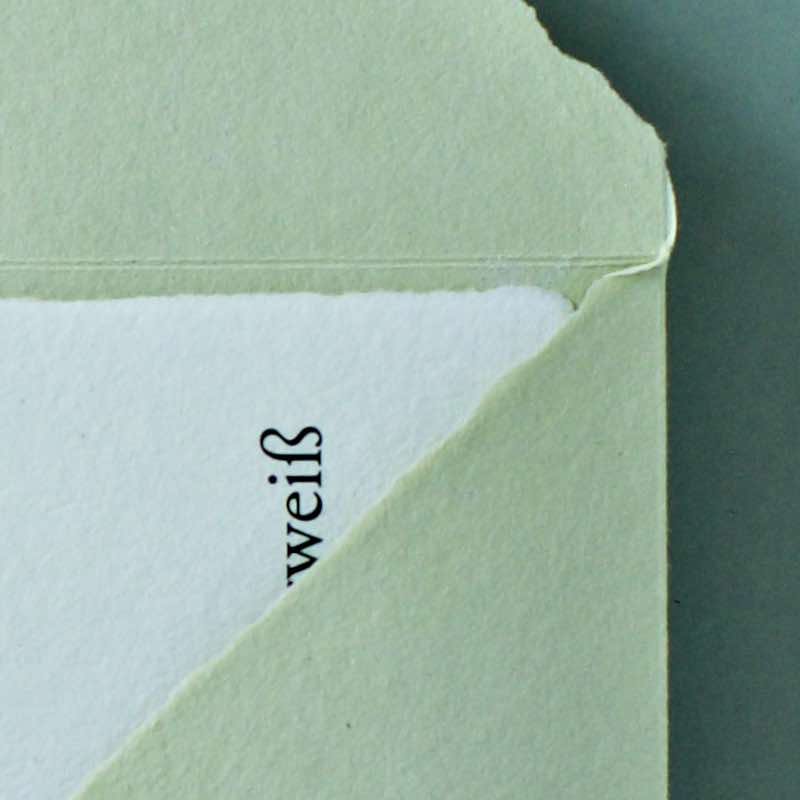Büttenpapier-Umschlag C5 - Dreieckslasche  - matcha