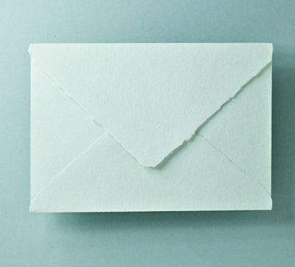 Büttenpapier-Umschlag C5 - Dreieckslasche  - mint