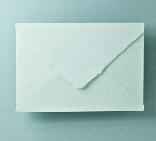 Büttenpapier-Umschlag C5 - Dreieckslasche  - mint