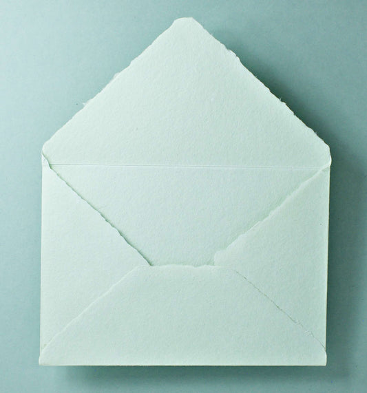 Büttenpapier-Umschlag C5 - Dreieckslasche  - mint