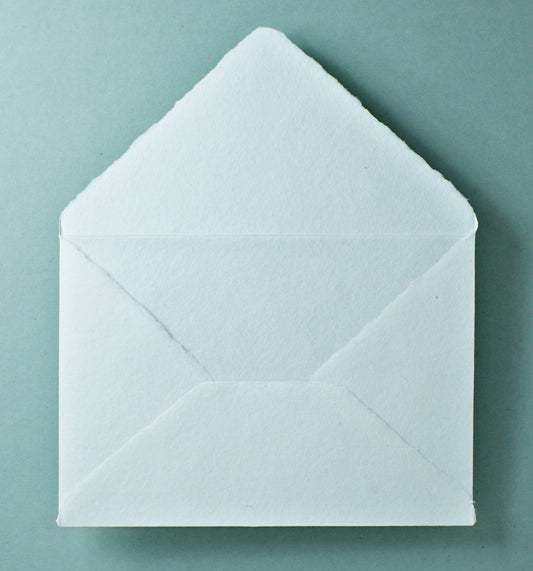 Büttenpapier-Umschlag C5 - Dreieckslasche  - naturweiß