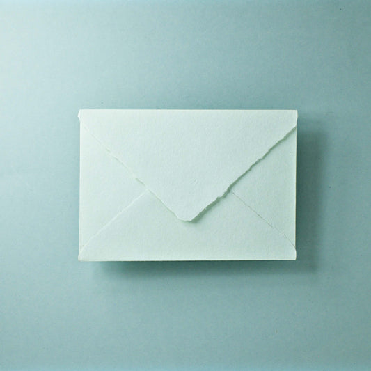 Büttenpapier-Umschlag C6 - Dreieckslasche - mint