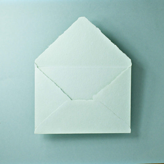 Büttenpapier-Umschlag C6 - Dreieckslasche  -  mint