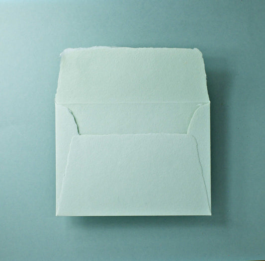 Büttenpapier-Umschlag C6 - Trapezlasche  -  mint