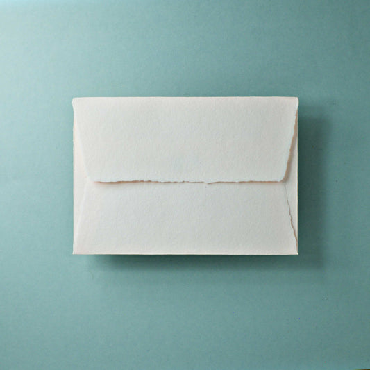 Büttenpapier-Umschlag C6 - Trapezlasche - rosé