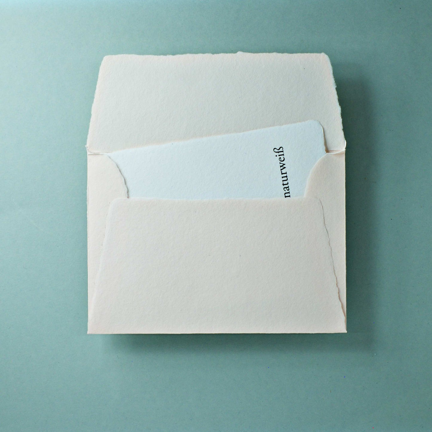Büttenpapier-Umschlag C6 - Trapezlasche  -  rosé