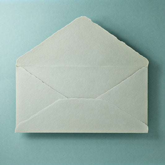 Büttenpapier-Umschlag DIN-lang - Dreieckslasche  - sand