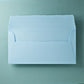 Büttenpapier-Umschlag DIN-lang - Trapezlasche - babyblau