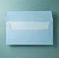 Büttenpapier-Umschlag DIN-lang - Trapezlasche - babyblau