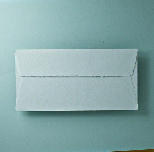 Büttenpapier-Umschlag DIN-lang - Trapezlasche  - lichtgrau