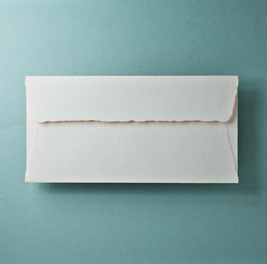 Büttenpapier-Umschlag DIN-lang - Trapezlasche - rosé