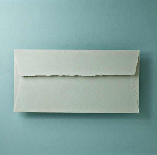 Büttenpapier-Umschlag DIN-lang - Trapezlasche  - sand