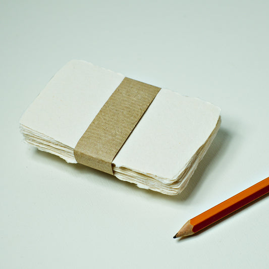 Büttenpapier-Visitenkarten 85/55 - elfenbein