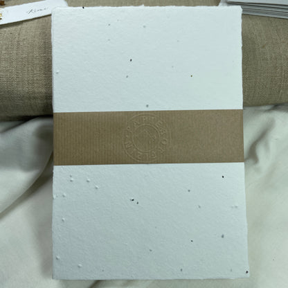 Samenpapier handgeschöpft - DIN-C6 - matcha