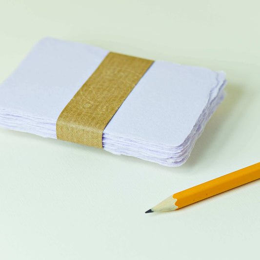 Büttenpapier-Visitenkarten 90x50 - flieder