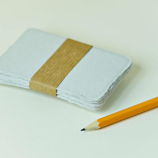 Büttenpapier-Visitenkarten 90x50 - lichtgrau