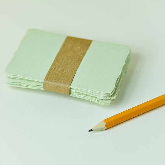 Büttenpapier-Visitenkarten 85/55 - matcha