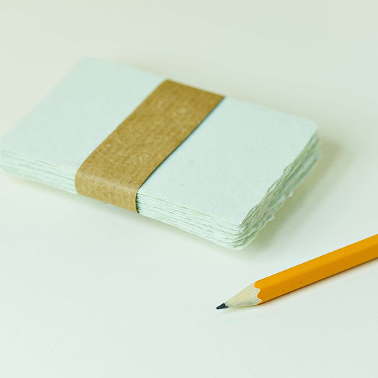 Büttenpapier-Visitenkarten 90x50 - mint