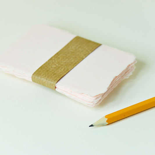 Büttenpapier-Visitenkarten 90x50 - rosé