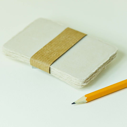 Büttenpapier-Visitenkarten 90x50 - sand