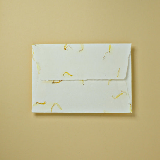 Sonderedition Baumwollumschlag C6 - Trapezlasche - Ringelblumen