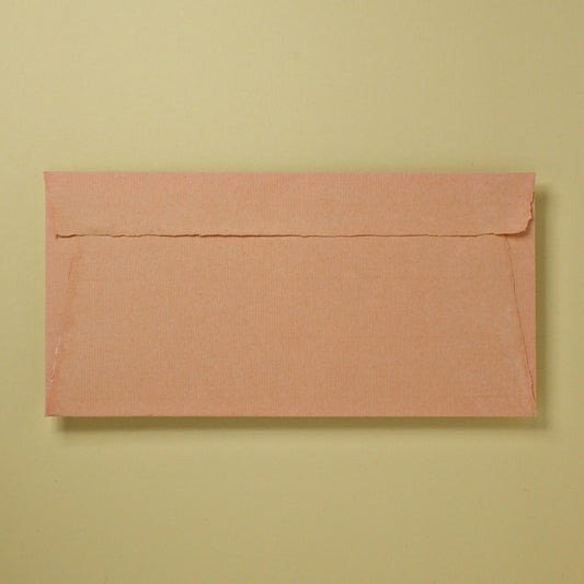 RESTPOSTEN: Baumwollumschlag DIN-lang - Trapezlasche - lachs