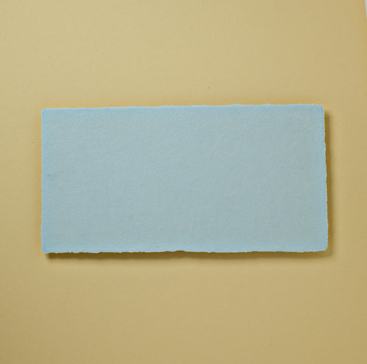 RESTPOSTEN: Baumwollkarte DIN-lang - himmelblau