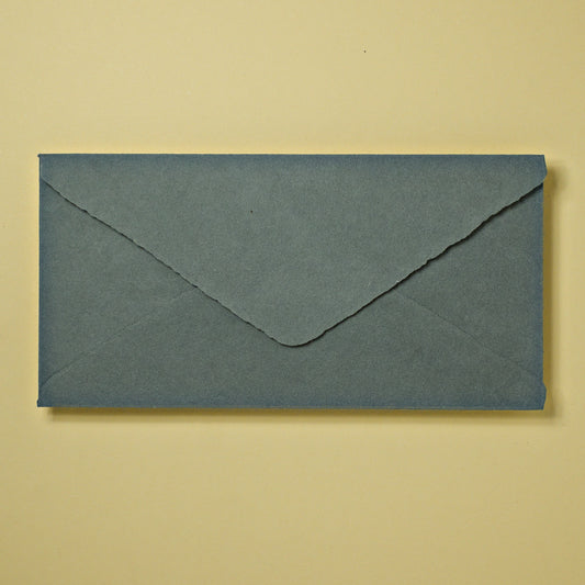 RESTPOSTEN: Baumwollumschlag DIN-lang - Dreieckslasche - schiefer