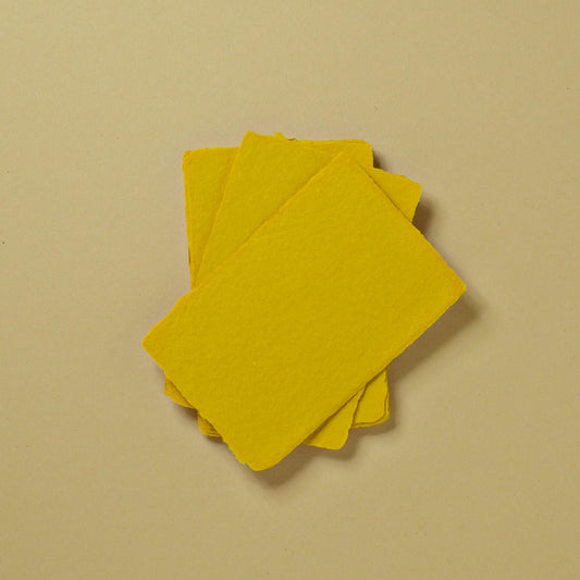RESTPOSTEN: Baumwoll-Visitenkarten 85/55 - sonnengelb