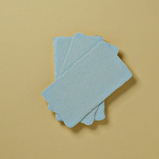 RESTPOSTEN: Baumwoll-Visitenkarten 90x50 - himmelblau